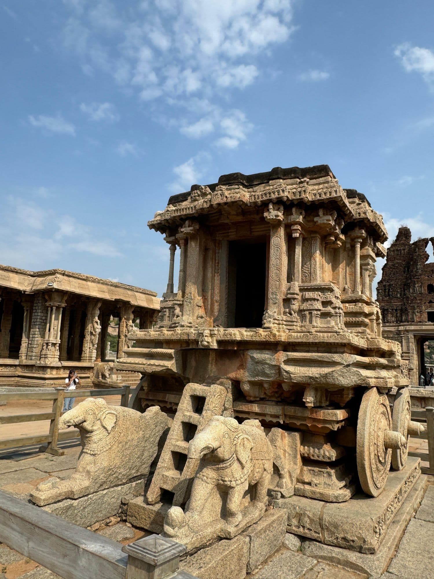 The stone chariot at Vittala Temple, Hampi