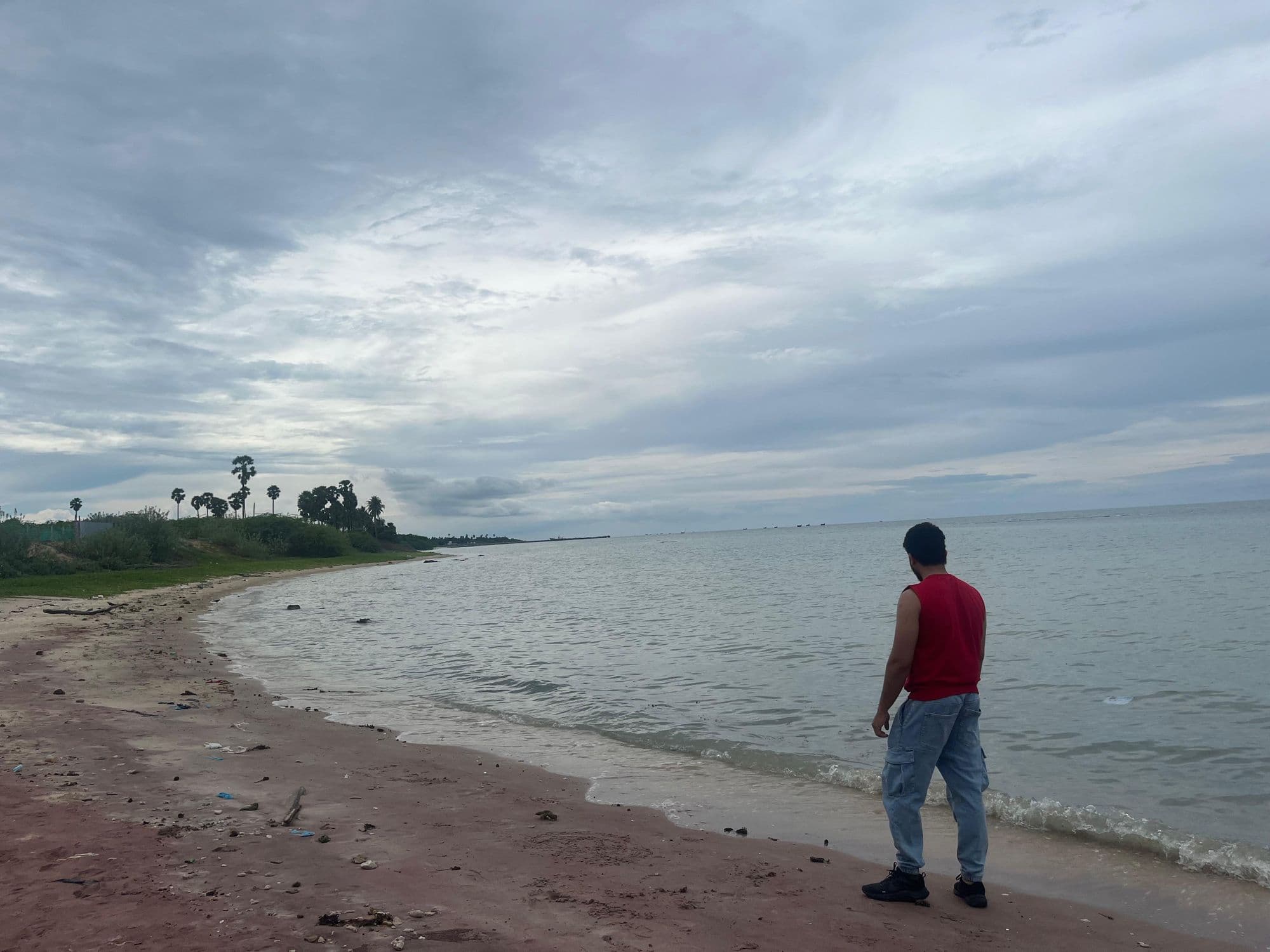 A quiet walk on the Rameshwaram shoreline