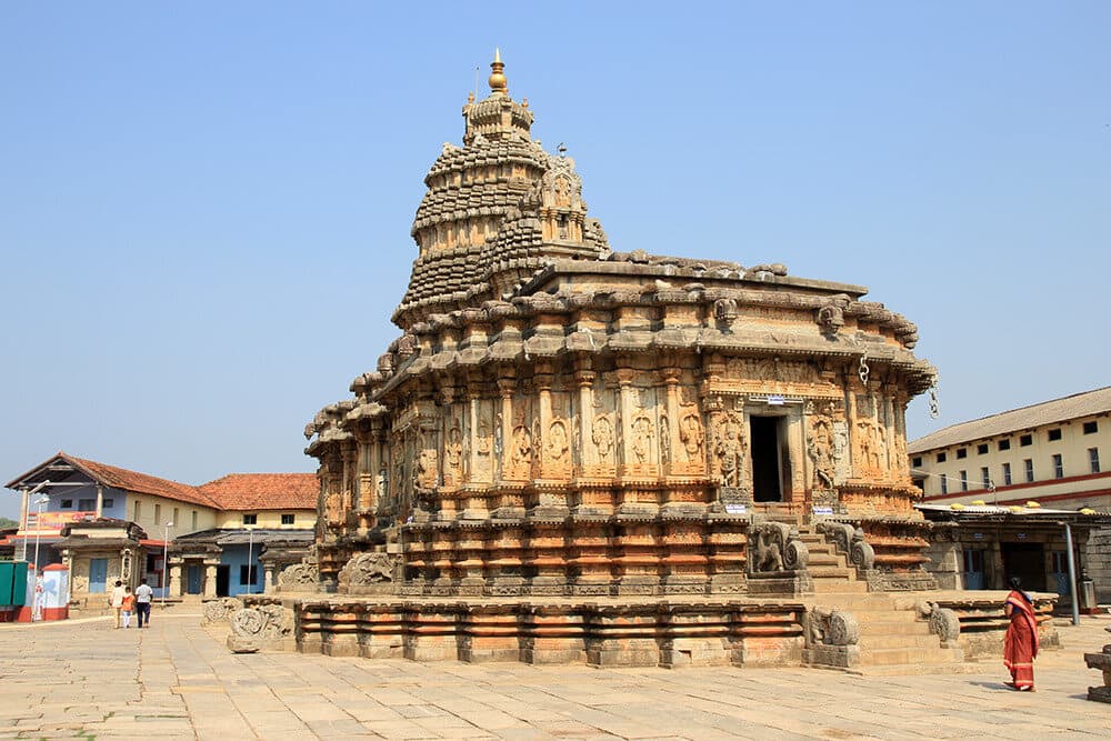 The Sharada Peetham temple complex at Sringeri on the Tunga river