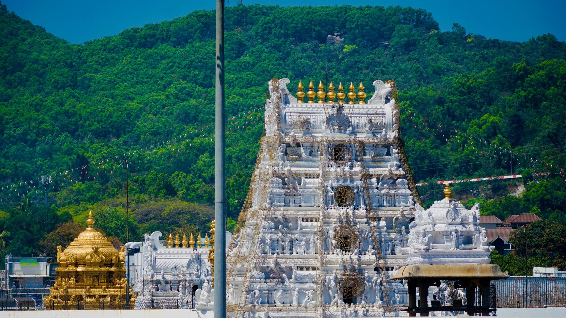 The gopuram of the Sri Venkateswara Temple complex at Tirumala