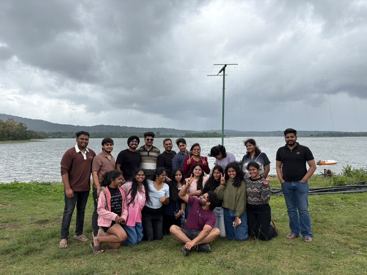 Group photo by the Manchanabele reservoir